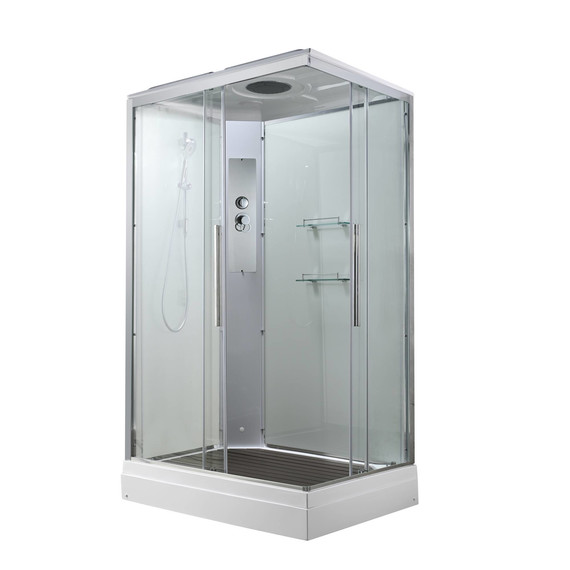 Душевая кабина Avacan 100x80 см K2810, хром/прозрачное (безсиликоновая сборка) фото 13