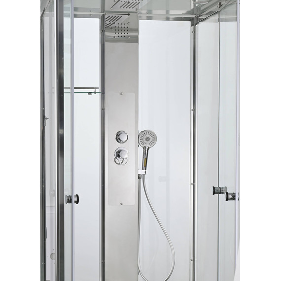 Душевая кабина Avacan 100x100 см Z1910MT, хром/прозрачное (безсиликоновая сборка) фото 13