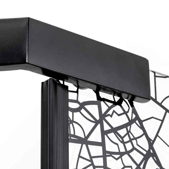 Душевое ограждение Avacan 100х100 см PB100, чёрный/узор фото 5