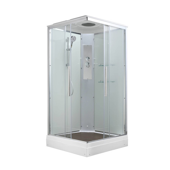 Душевая кабина Avacan 90x90 см K2090, хром/прозрачное (безсиликоновая сборка) фото 