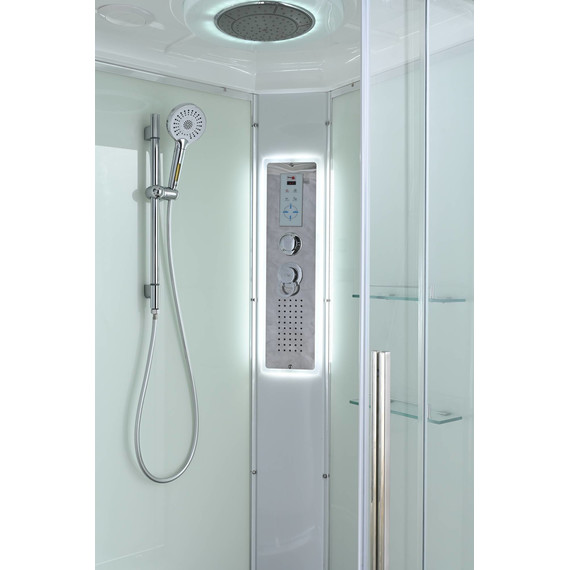 Гидробокс Avacan 90x90 см K2090LED, хром/прозрачное (безсиликоновая сборка) - 6 Гидробокс Avacan 90x90 см K2090LED, хром/прозрачное (безсиликоновая сборка) фото 6