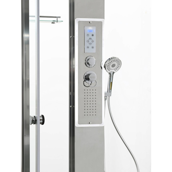 Гидробокс Avacan 100x100 см Z1910LEDMT, хром/прозрачное (безсиликоновая сборка) - 8 Гидробокс Avacan 100x100 см Z1910LEDMT, хром/прозрачное (безсиликоновая сборка) фото 8