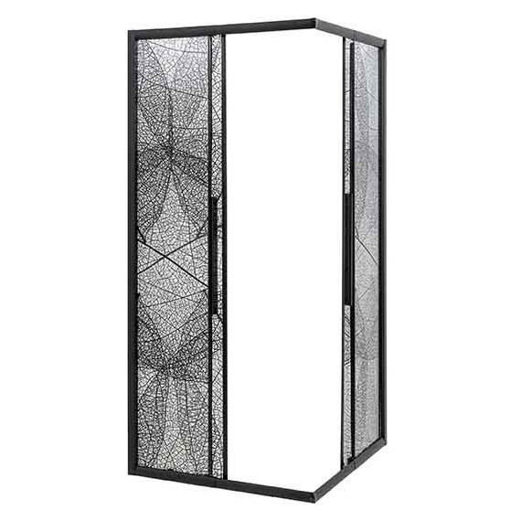 Душевое ограждение Avacan (100-110)х(100-110) см KB100, чёрный/узор фото 4