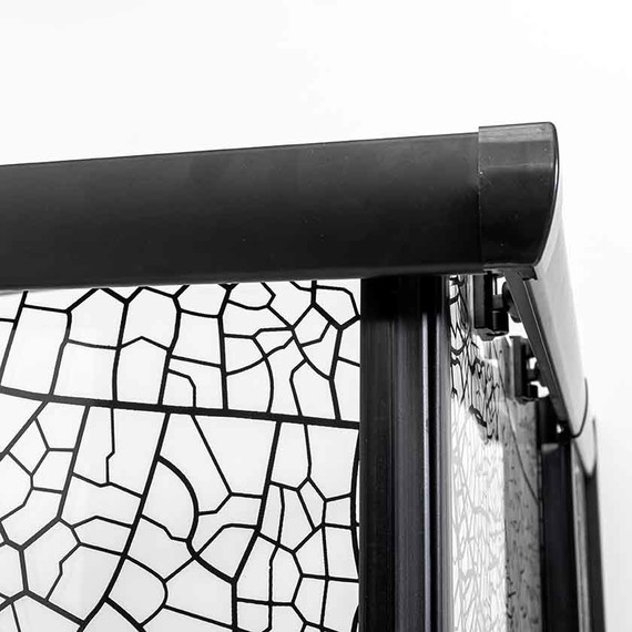 Душевое ограждение Avacan (100-110)х(100-110) см KB100, чёрный/узор фото 8