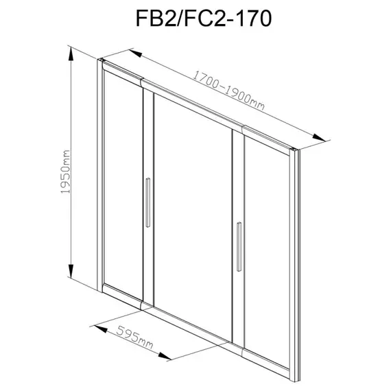 Душевая дверь Avacan (170-190) см FB2-170MT, чёрный/матовое - 12 Душевая дверь Avacan (170-190) см FB2-170MT, чёрный/матовое фото 12