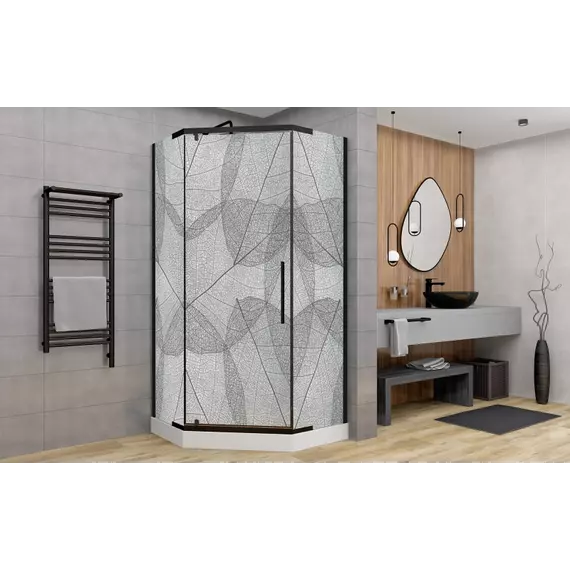 Душевое ограждение Avacan 100х100 см PB100MT, чёрный/матовое фото 3
