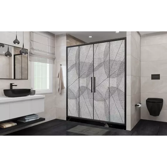 Душевая дверь Avacan (190-210) см FB2-190MT, чёрный/матовое - 3 Душевая дверь Avacan (190-210) см FB2-190MT, чёрный/матовое фото 3