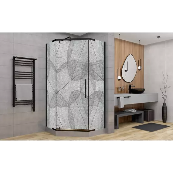 Душевое ограждение Avacan 100х100 см PB100MT, чёрный/матовое фото 2