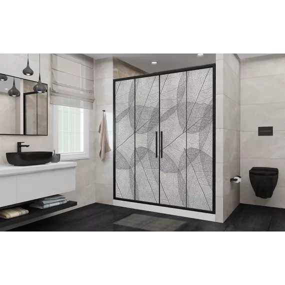 Душевая дверь Avacan (170-190) см FB2-170MT, чёрный/матовое - 2 Душевая дверь Avacan (170-190) см FB2-170MT, чёрный/матовое фото 2