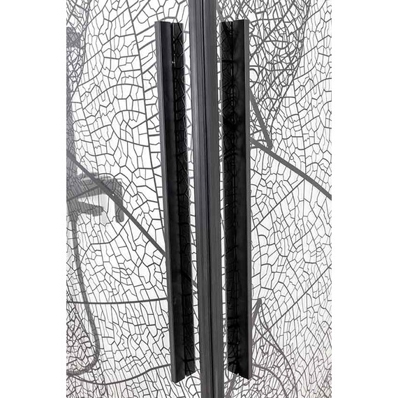 Душевое ограждение Avacan (100-110)х(100-110) см KB100, чёрный/узор фото 9