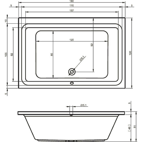 Ванна акриловая Riho CASTELLO 180x120 см BB7700500000000 фото 6