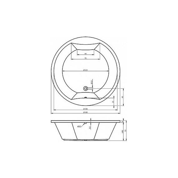 Ванна отдельностоящая Riho COLORADO 180x180 см BB0200500000000 - 4 Ванна отдельностоящая Riho COLORADO 180x180 см BB0200500000000 фото 4