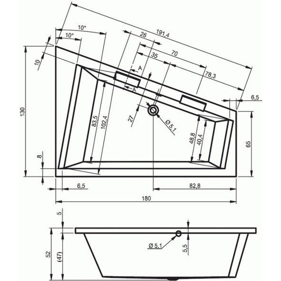 Ванна акриловая Riho DOPPIO 180x130 см BA9100500000000 L фото 5