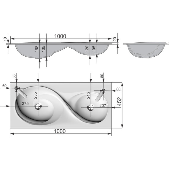 Тумба подвесная с раковиной Velvex Otto 100 см tpOTT.100-21.11, белый - 10 Тумба подвесная с раковиной Velvex Otto 100 см tpOTT.100-21.11, белый фото 10