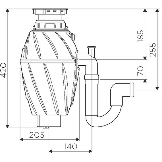 Измельчитель пищевых отходов Omoikiri Nagare 1000 (4995058) - 3 Измельчитель пищевых отходов Omoikiri Nagare 1000 (4995058) фото 3
