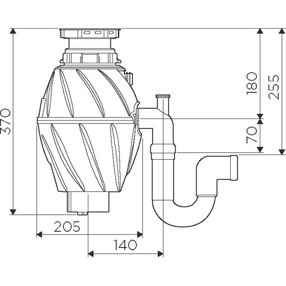 Измельчитель пищевых отходов Omoikiri Nagare 500 (4995060) - 3 Измельчитель пищевых отходов Omoikiri Nagare 500 (4995060) фото 3