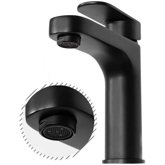 Смеситель для раковины Grocenberg GB1011BL, чёрный матовый фото 3