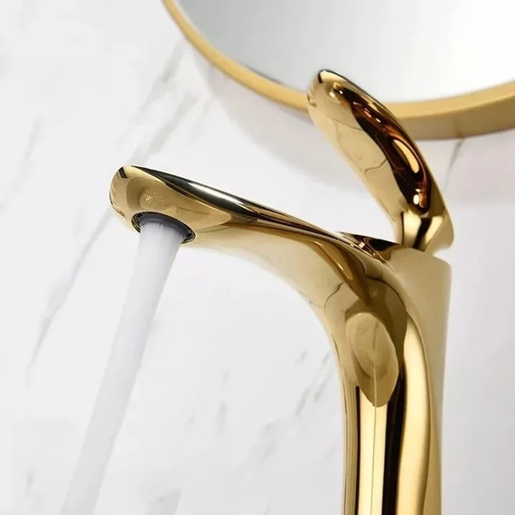 Смеситель для раковины Grocenberg GB2001GO, золото фото 3