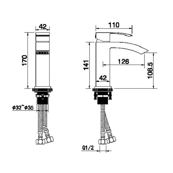 Смеситель для раковины Grocenberg GB2007BL, чёрный матовый фото 6