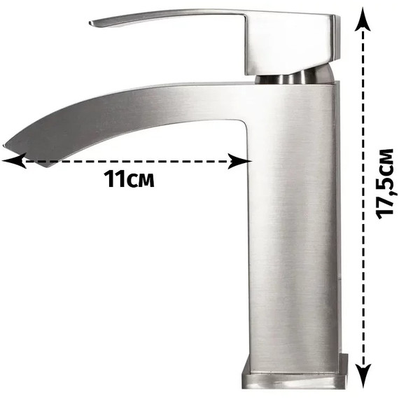 Смеситель для раковины Grocenberg GB2007NK, никель фото 4