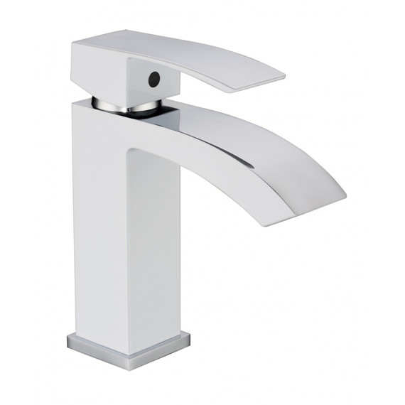 Смеситель для раковины Grocenberg GB2007WC, белый хром фото 4