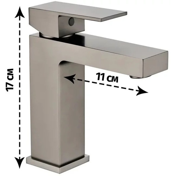 Смеситель для раковины Grocenberg GB2008BG, графит фото 4