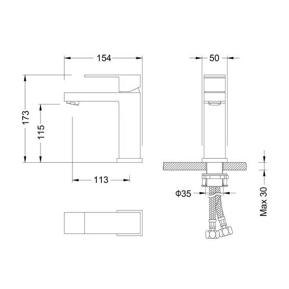 Смеситель для раковины Grocenberg GB2008CR фото 4