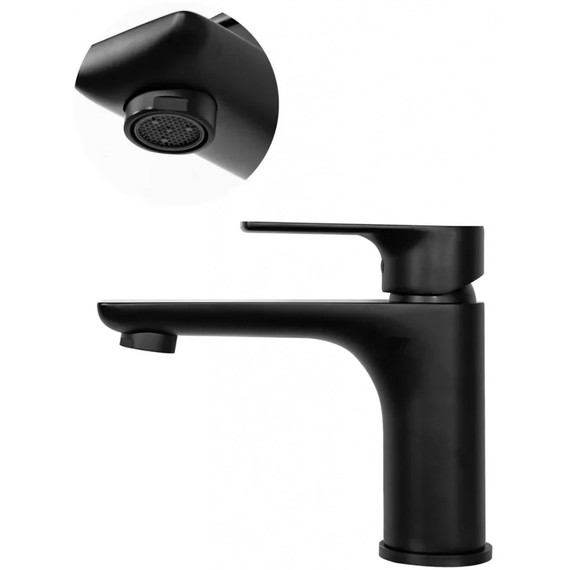 Смеситель для раковины Grocenberg GB2009BL, чёрный матовый фото 4