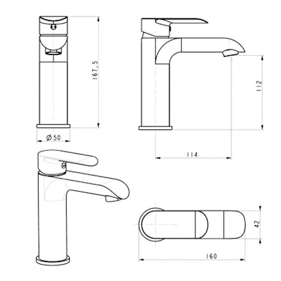 Смеситель для раковины Grocenberg GB2010CR фото 6