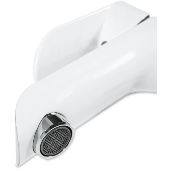 Смеситель для раковины Grocenberg GB2010WC, белый хром фото 3