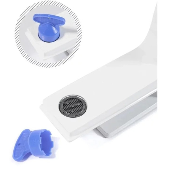 Смеситель для раковины Grocenberg GB2088WC, белый хром фото 4