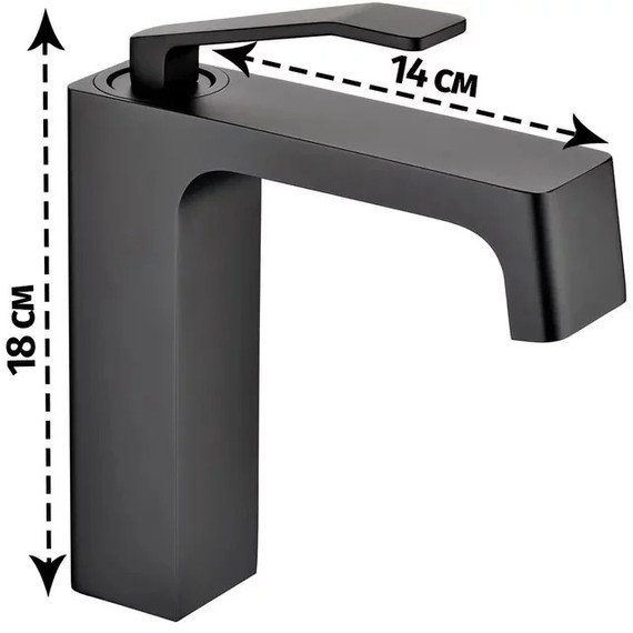 Смеситель для раковины Grocenberg GB2090BL, чёрный матовый фото 5