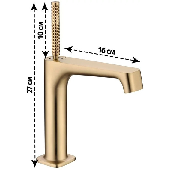 Смеситель для раковины Grocenberg GB2091MG, матовое золото фото 5