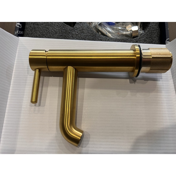 Смеситель для раковины Grocenberg GB2099GL, золотой брашированный фото 5