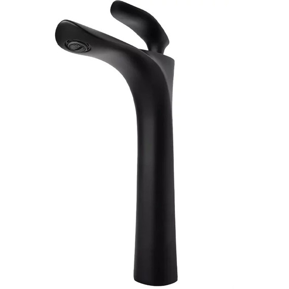 Смеситель для умывальника высокий Grocenberg GB3001BL, чёрный матовый фото 2