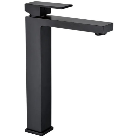 Смеситель для умывальника высокий Grocenberg GB3008BL, чёрный матовый фото 