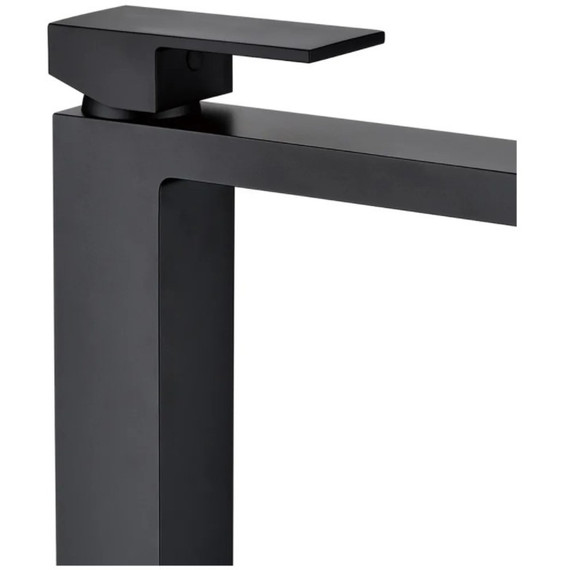 Смеситель для умывальника высокий Grocenberg GB3008BL, чёрный матовый фото 2