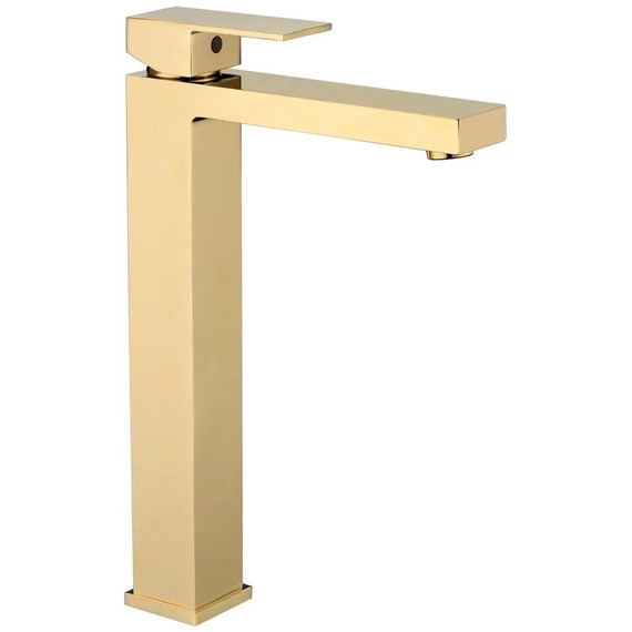 Смеситель для умывальника высокий Grocenberg GB3008GO, золото фото 