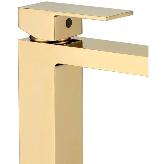 Смеситель для умывальника высокий Grocenberg GB3008GO, золото фото 2