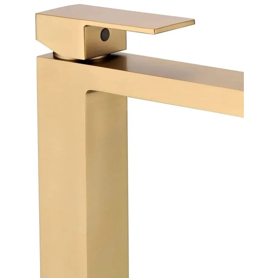 Смеситель для умывальника высокий Grocenberg GB3008MG, матовое золото фото 2