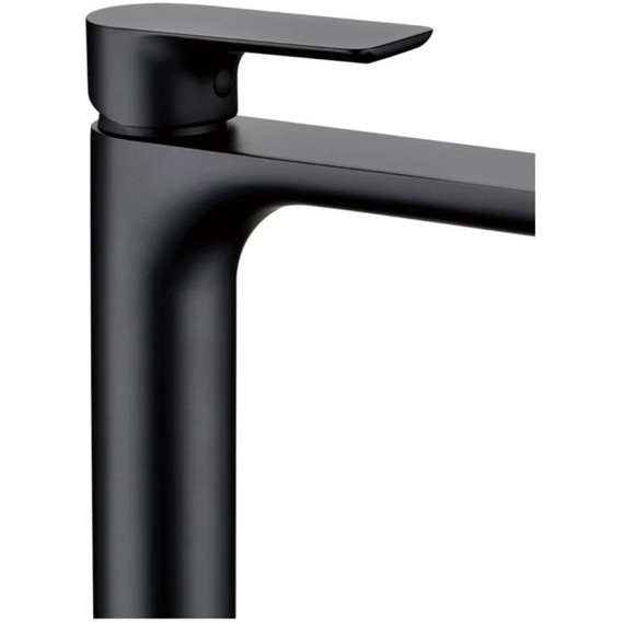Смеситель для умывальника высокий Grocenberg GB3009BL, чёрный матовый фото 2