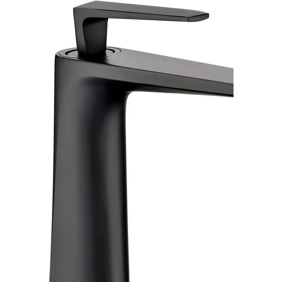 Смеситель для умывальника высокий Grocenberg GB3025BL, чёрный матовый фото 2