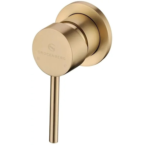 Смеситель для раковины настенный Grocenberg GB511MG (со скрытой частью) матовое золото фото 3