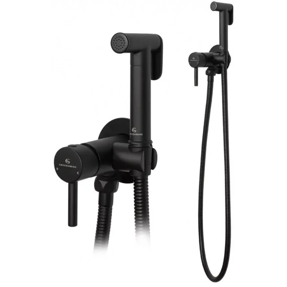 Набор для гигиенического душа Grocenberg GB001BL (со скрытой частью) чёрный матовый - 4 Набор для гигиенического душа Grocenberg GB001BL (со скрытой частью) чёрный матовый фото 4