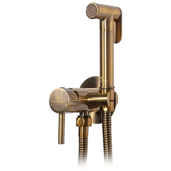 Набор для гигиенического душа Grocenberg GB001BR (со скрытой частью) бронза - 2 Набор для гигиенического душа Grocenberg GB001BR (со скрытой частью) бронза фото 2