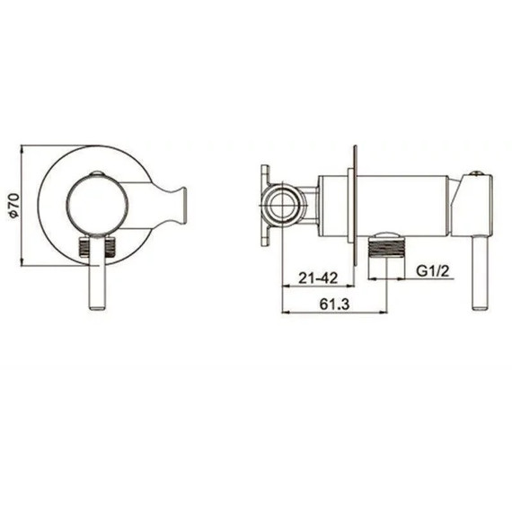 Набор для гигиенического душа Grocenberg GB001CR (со скрытой частью) - 7 Набор для гигиенического душа Grocenberg GB001CR (со скрытой частью) фото 7