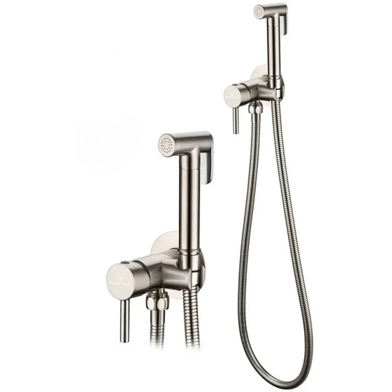 Набор для гигиенического душа Grocenberg GB001NK (со скрытой частью) никель - 3 Набор для гигиенического душа Grocenberg GB001NK (со скрытой частью) никель фото 3