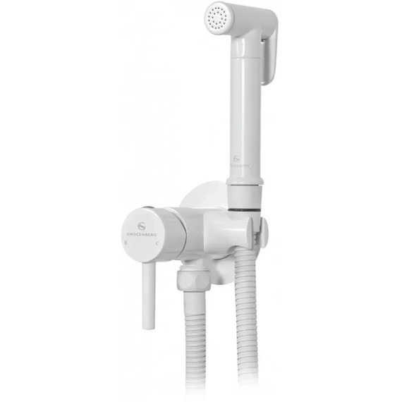 Набор для гигиенического душа Grocenberg GB001W (со скрытой частью) белый - 2 Набор для гигиенического душа Grocenberg GB001W (со скрытой частью) белый фото 2