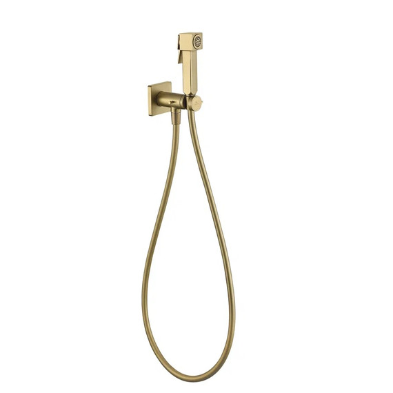 Набор для гигиенического душа Grocenberg GB005MG (со скрытой частью) матовое золото -  Набор для гигиенического душа Grocenberg GB005MG (со скрытой частью) матовое золото фото