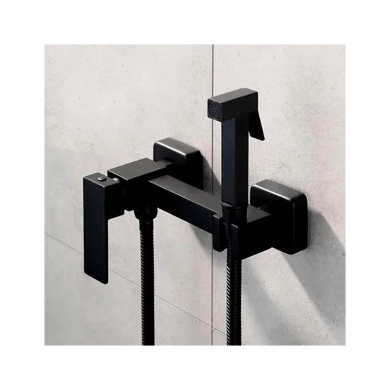 Набор для гигиенического душа Grocenberg GB101N-BL, чёрный матовый - 2 Набор для гигиенического душа Grocenberg GB101N-BL, чёрный матовый фото 2